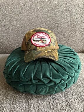 Coors Seager Company Camo Trucker Hat in Olive Green